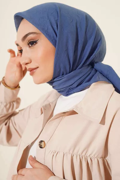 وشاح بامبو كراش فاخر - نيلي