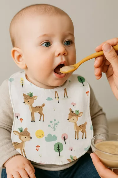 Set da 3 Bavaglini Impermeabili in Mussola per Bebè - Bavaglino in Mussola per Saliva