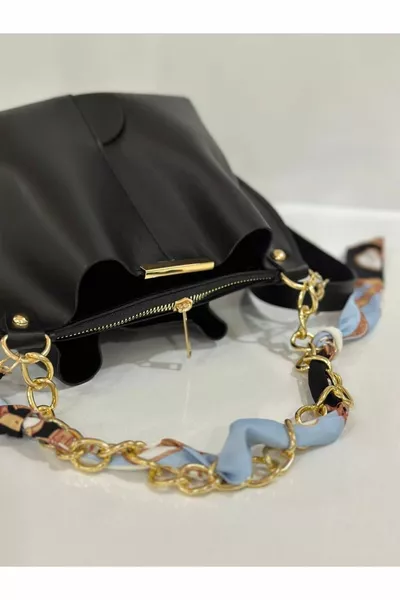 المرأة وشاح سلسلة التبعي جلد ناعم 3 مقصورة اليد الذراع وحقيبة الكتف