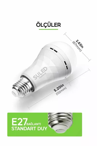 Rechargeable Bulb W Ultra Emergency & Camping Light V White  Socket Automatic % Energy Saving