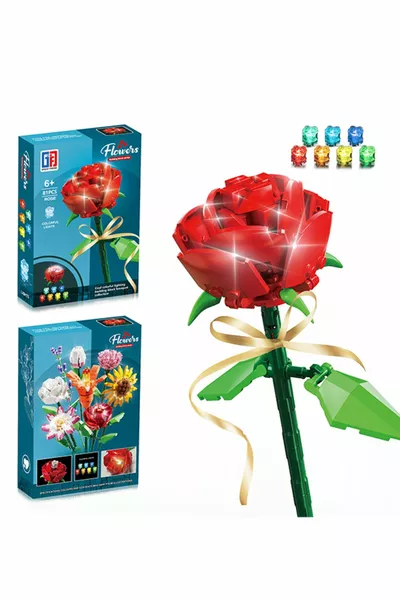 زهرة كتل مضيئة بألوان - وردة