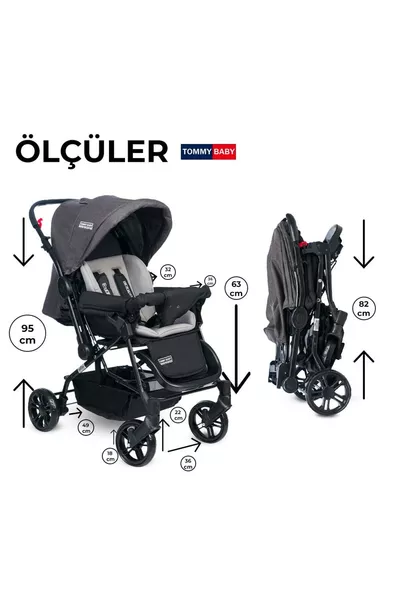 Eleganter doppelseitiger Kinderwagen