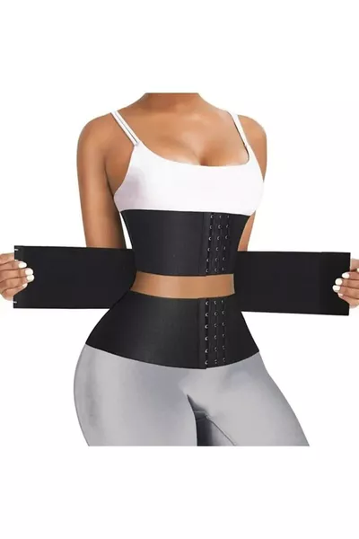 Corset de taille en latex à agrafes, corset amincissant sablier