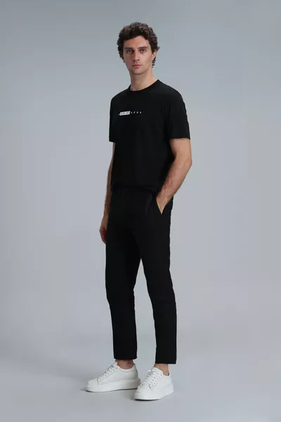 Kane Modern Grafik T- Shirt Siyah