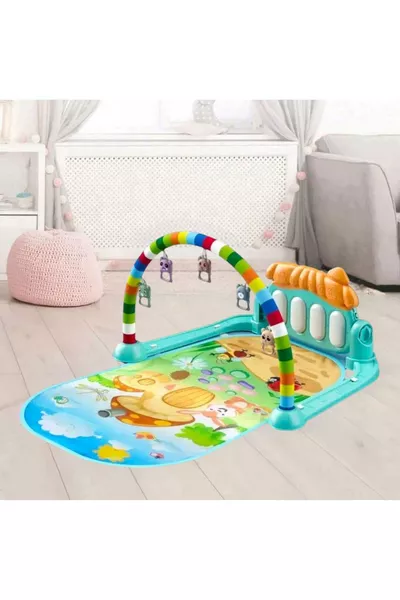 سجادة لعب على شكل فطر مع جرس وصوت بيانو وإضاءة - مركز الجمباز