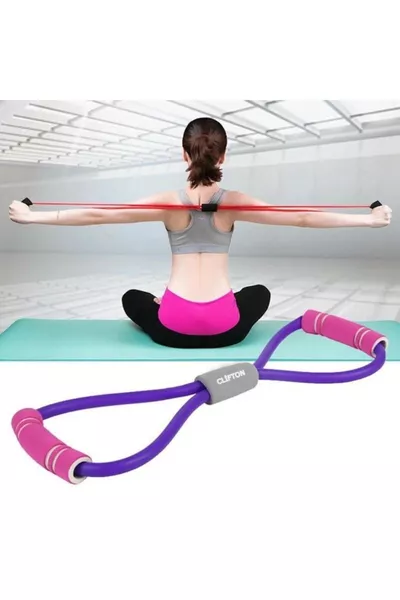 Pilates-Seil Turnband Fitnessband Yoga Pilates Gummiband Sport Kondition Widerstandsband Lila