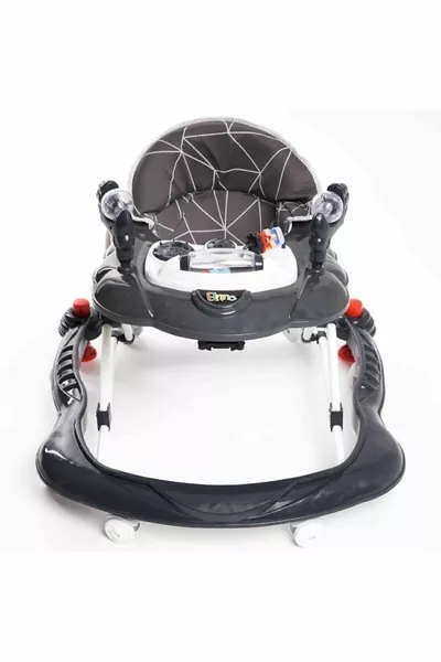 عربة أطفال موسيقية فاخرة مع لعبة بمستوى ثلاثي على شكل عنكبوت