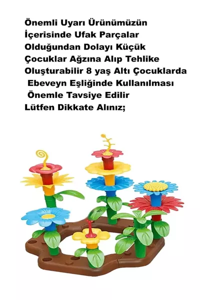 طقم صنع حديقة الأزهار من القطع، قطع البناء، أحجية التركيب، لعبة تعليمية، حديقة الزهور