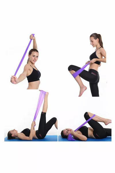 Muskeldehnungs- und Kräftigungsübung Pilates-Band Sportband Pilates-Gummiband