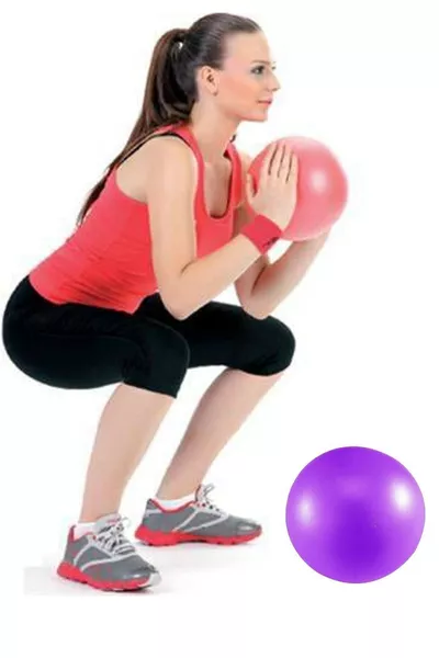 Deluxe Purple Pilates Ball Gym Yoga Exercise Ball Purple