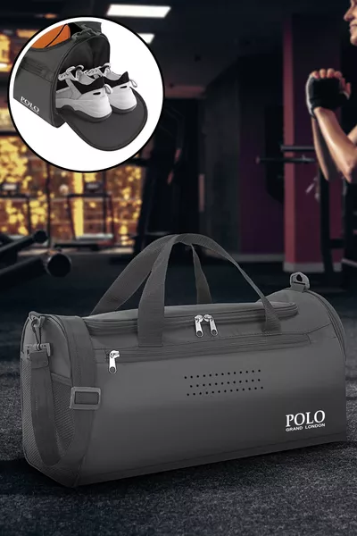 Унисекс спортна чанта с голям обем и удобен модел, с преден джоб и отделение за обувки, подходяща за пътуване, тренировки и фитнес