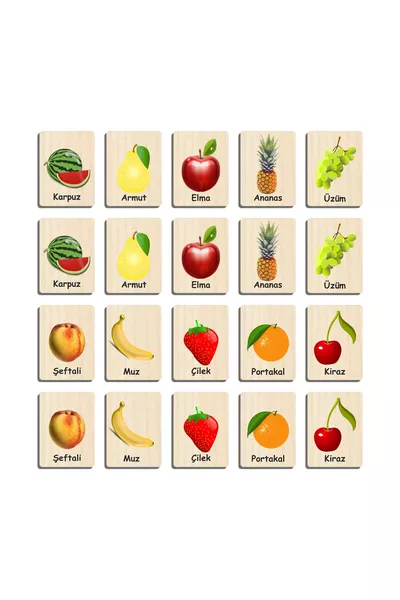 Holzpuzzle-Intelligenzspielkarten Matching-Spiel Gedächtniskarten Puzzle 4er-Set