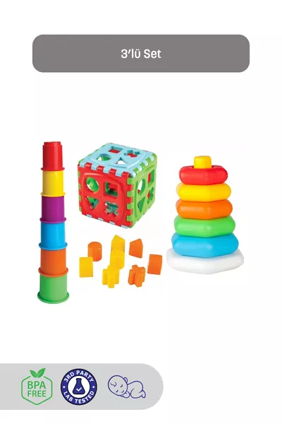 My Baby's First Toys 3-Piece Educational Toy Set