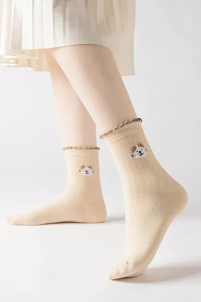 جوارب نسائية بنقشات، طقم مكون من 5