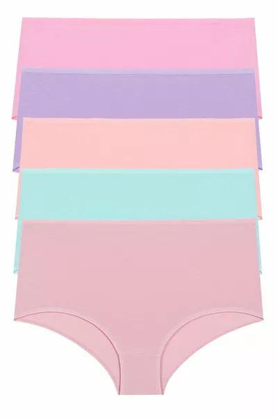 Комплект от 5 бр. Бикини с изключително висока талия 