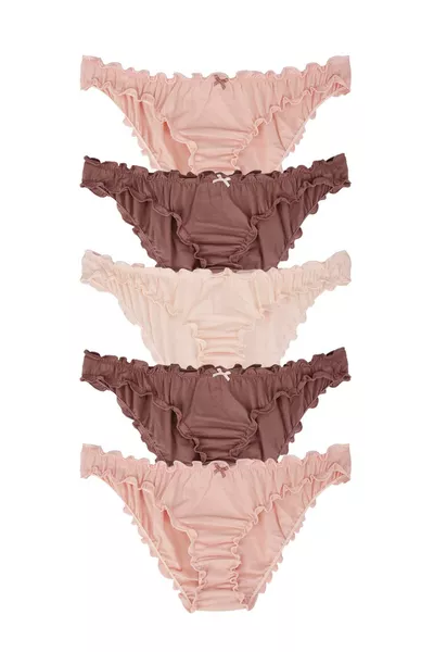 Damen Baumwoll-Lycra-Slips, 5er-Pack