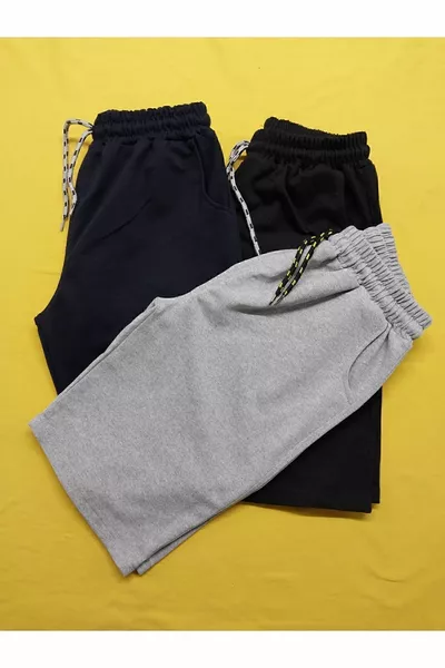 Plain Cargo Pocket Boys' Capri Black, Grey, Navy 3-Piece Set