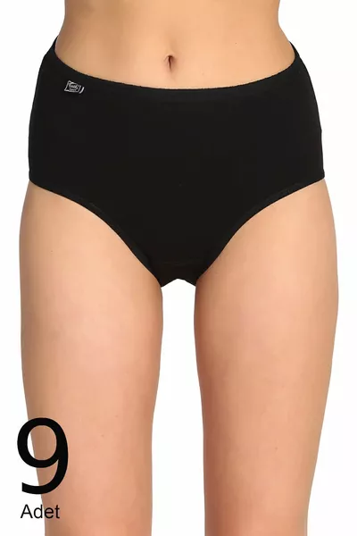 Women's Black 9-Pack Stretch Briefs 