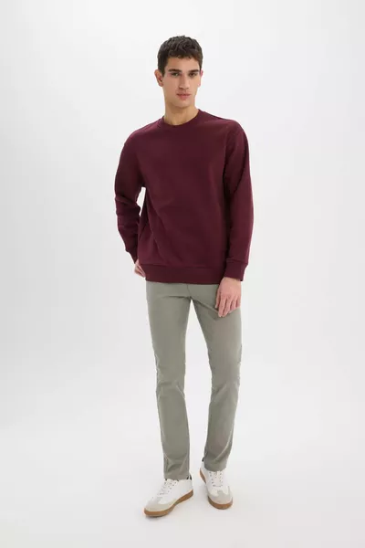 Oversize Loose Fit Crew Neck Thick Basic Plain Sweatshirt AU