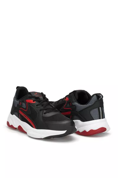 Schwarzer Roter Herrensneaker