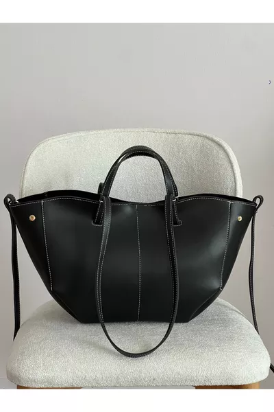 Zwarte Dames Polen Hand- en Schoudertas