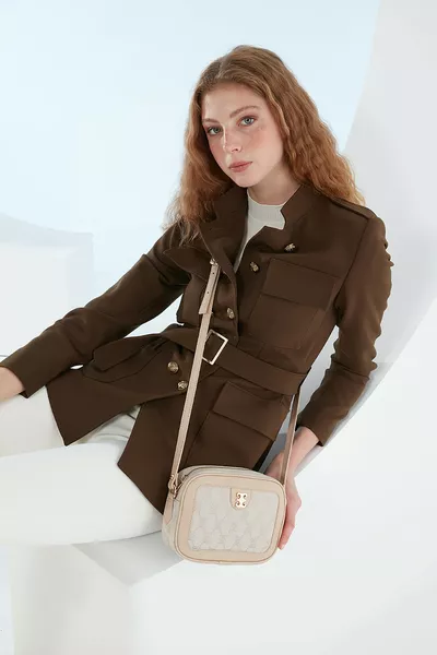 Beige Women's Shoulder Bag 