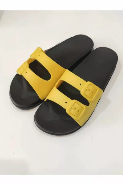 Zwarte anatomische zool, zachte kunststof, extra licht, dames, zwembad-, zee-, strand-, huis- en straatpantoffels, EVA