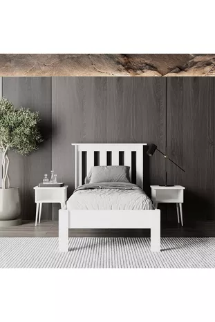 Ensemble de chevet Shark New en MDF avec lit | Montage facile