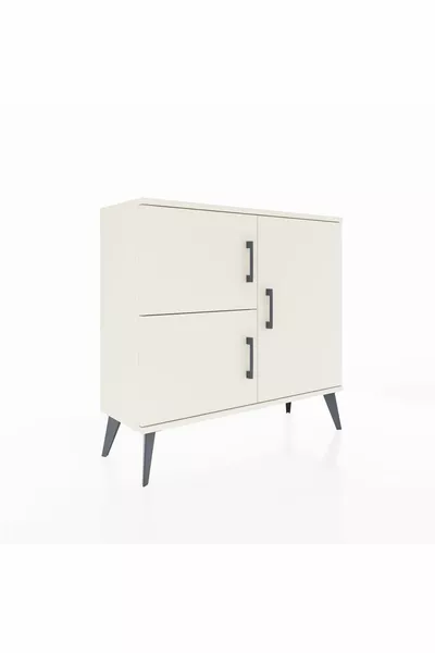 خزانة أرجس ٢ رف و٣ أبواب لون حجر القمر/رصاصي