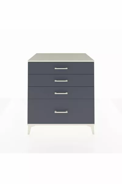 خزانة كرونوس 4 أدراج رخام القمر - أنثراسيت