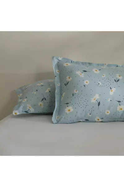 Karaca Home Daisy 2-Piece Pillowcase Set Mint