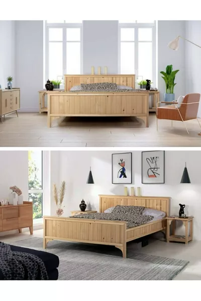 Lit en bois massif Mika