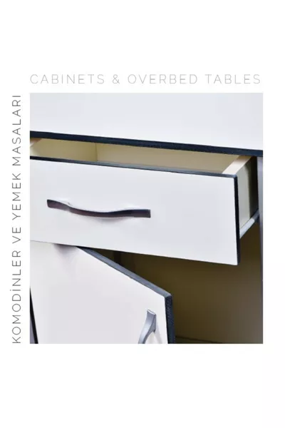 طاولة سرير جانبية مدمجة مع لوح  سم