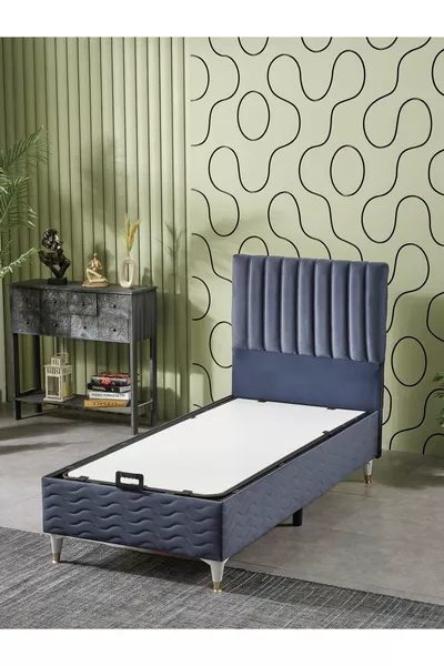 Ezgi Eenpersoons 3-delige Set Bed + Onderstel + Hoofdbord