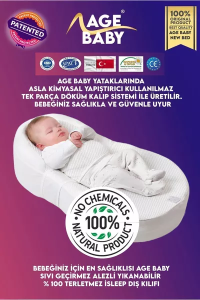 Matelas pour nouveau-né avec reflux, unisexe, housse lavable et alèse imperméable