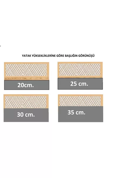 Lit en bois avec tête de séparateur
