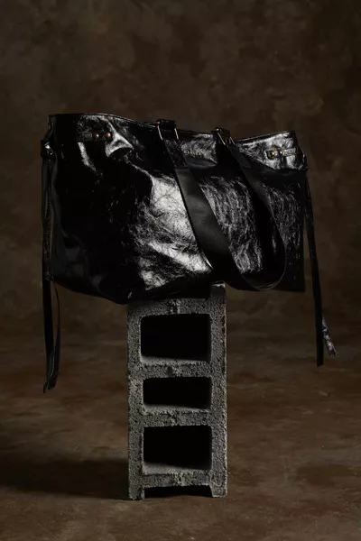 STD Big City Leather Tote Bag Black Classic