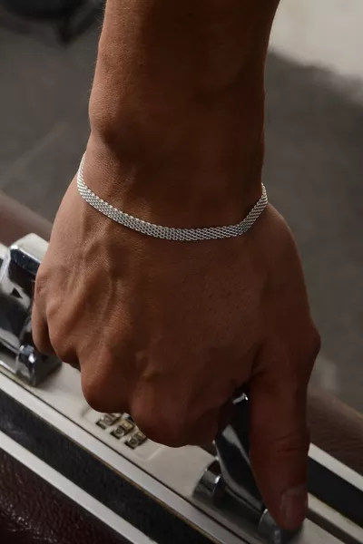  Sterling Silver Old Money Woven Bracelet • Made In Italy • Luxury Silver