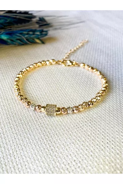 High Quality Tarnish-Resistant Adjustable Dorika Sparkle Stone Detail Bracelet