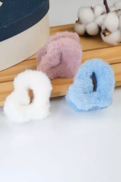 Plüsch-Haarklammer-Set