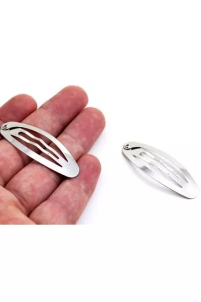  Stück - 6 cm Nikel beschichtete Druckknopfschnalle, 1. Qualität, Inlandsproduktion Druckknopfschnalle