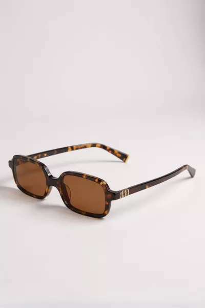 Oblamow Rectangle Unisex Leopard Sunglasses