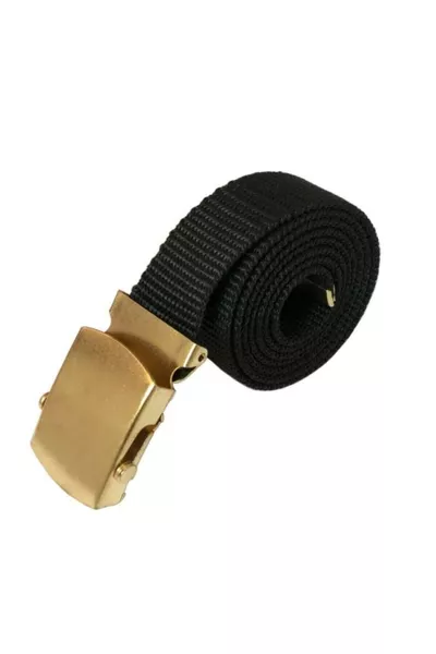 Ceinture noire tactique avec boucle métallique jaune, ceinture militaire tactique
