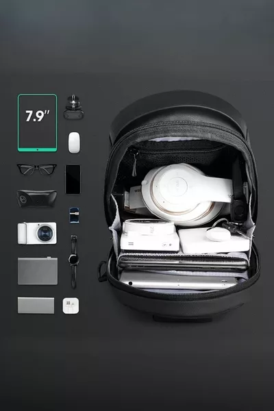 Hardshell Crossbody Chest Bag Waist Bag Cross Shoulder Bag Waterproof Black Men's Shoulder Bag