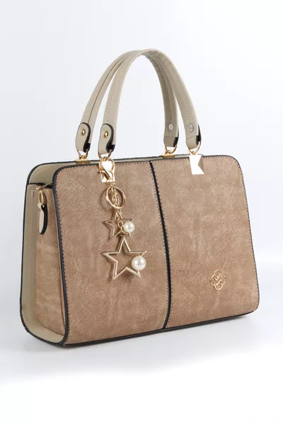 حقيبة كتف وذراع بخمس حجرات بحزام قابل للتعديل من جلد فيينا