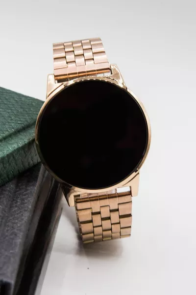 ساعة يد معدنية لمسية للرجال والنساء