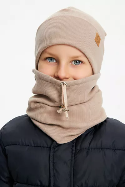 Boys' Baby Trend Style Hat, Beanie, and Neck Warmer Set, Comfortable, % Cotton Ribbed Fabric