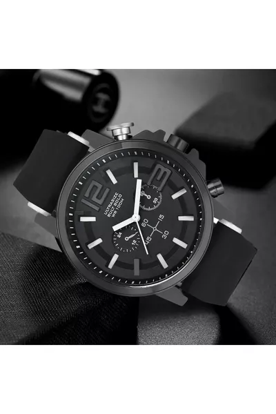 Waterproof Men's Wristwatch Silicone Strap Style Model