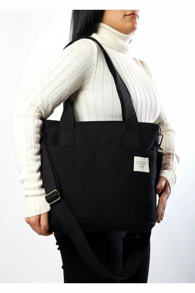 حقيبة قماشية بنموذج كلية بسحاب