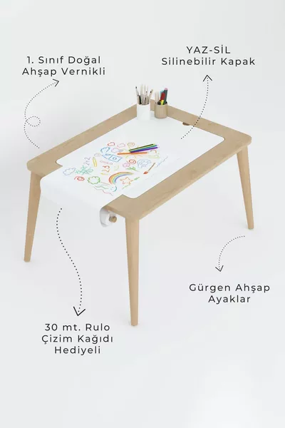 Tavolo da Gioco in Legno Resistente all'Acqua con 2 Sedie in Legno